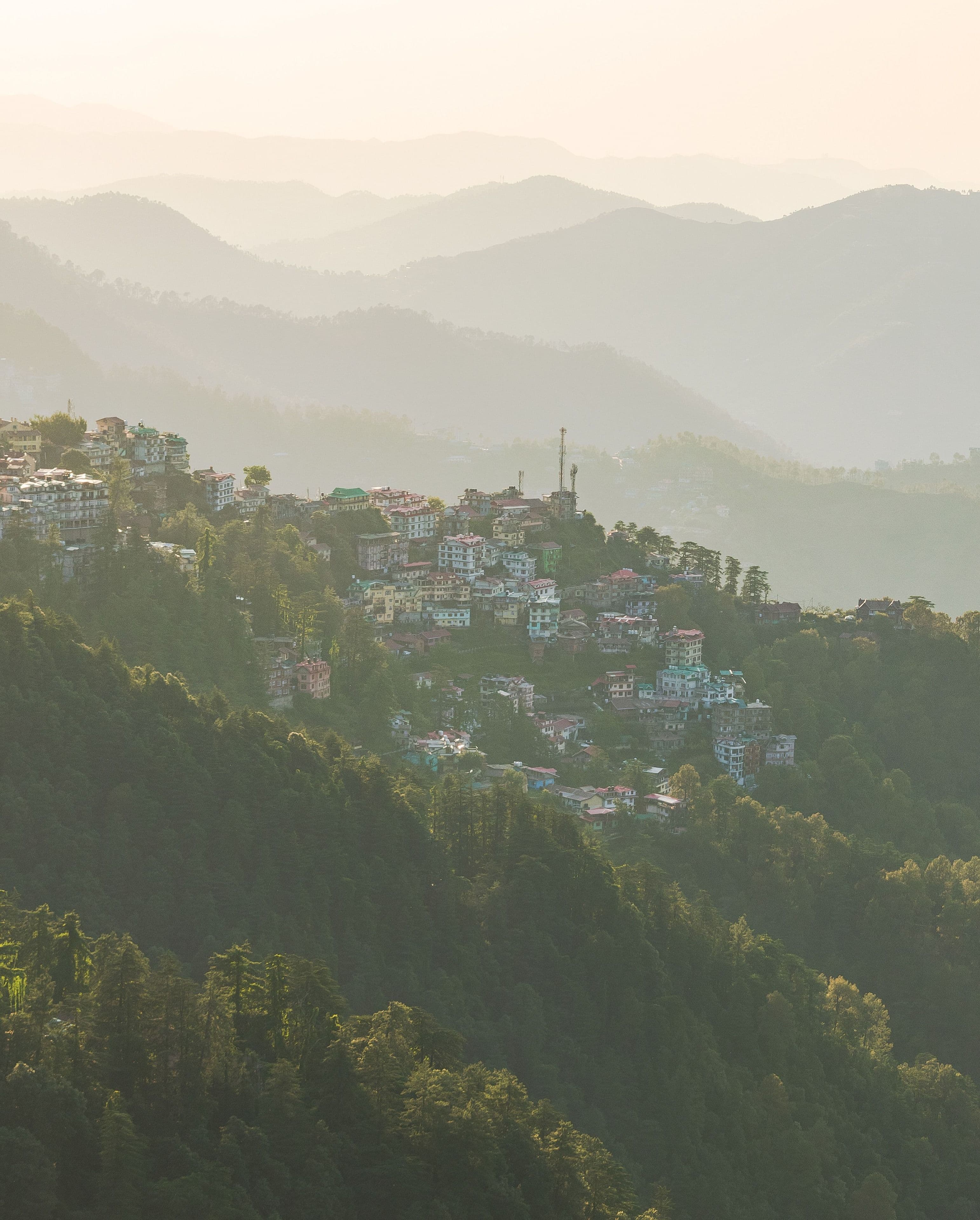 The hill town of Shimla