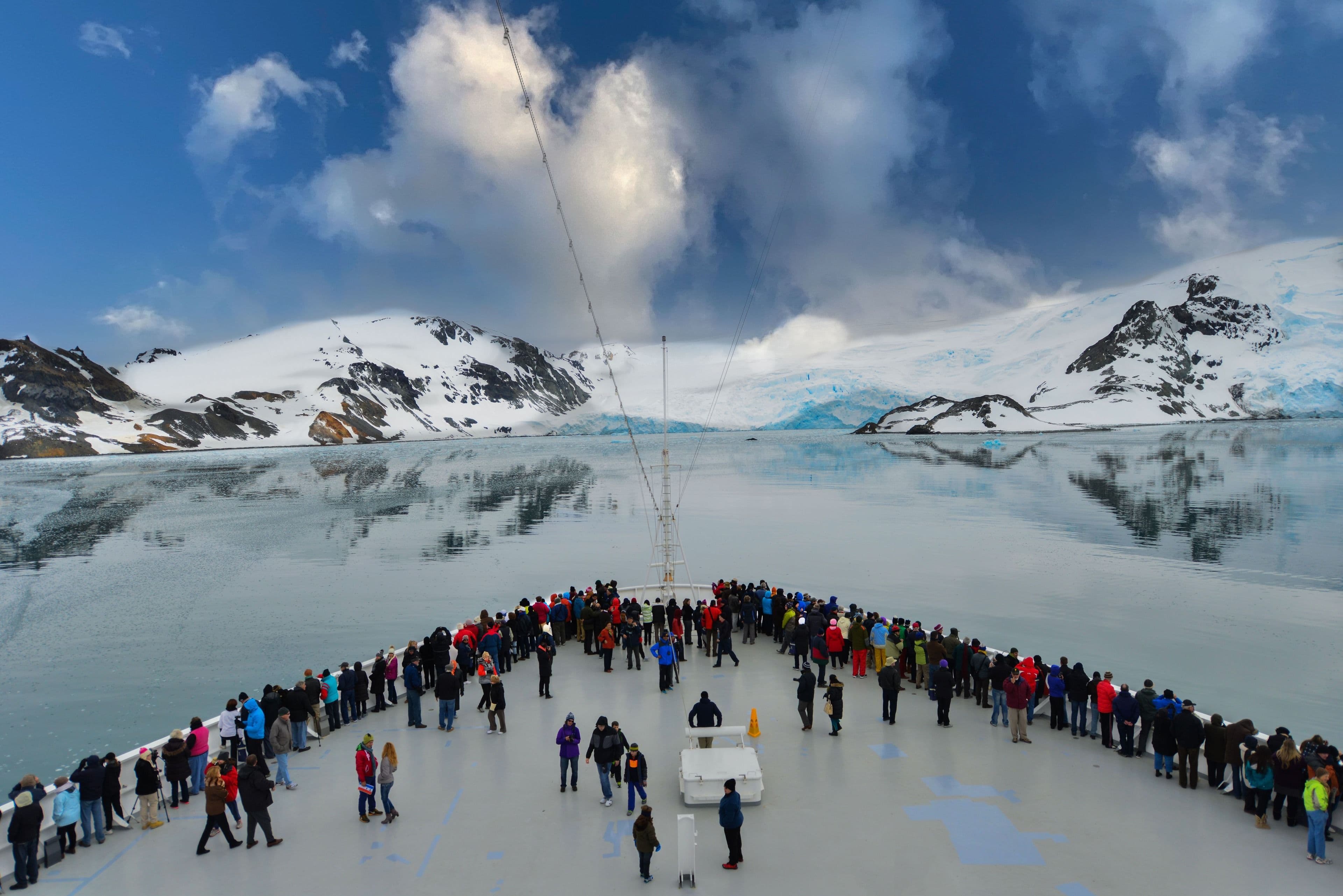 On deck as Antarctica appears