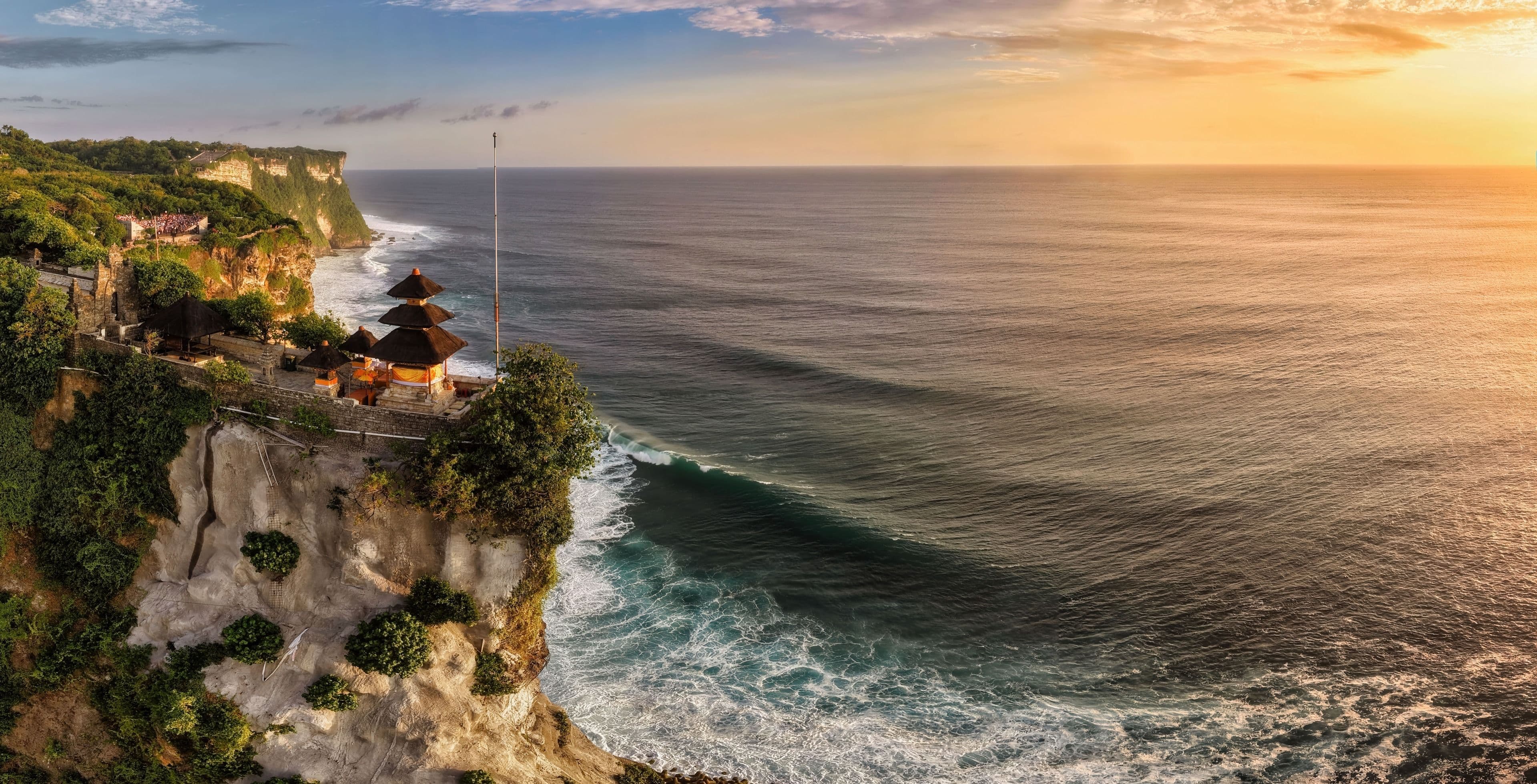 Uluwatu clifftop temple above the ocean, Bali