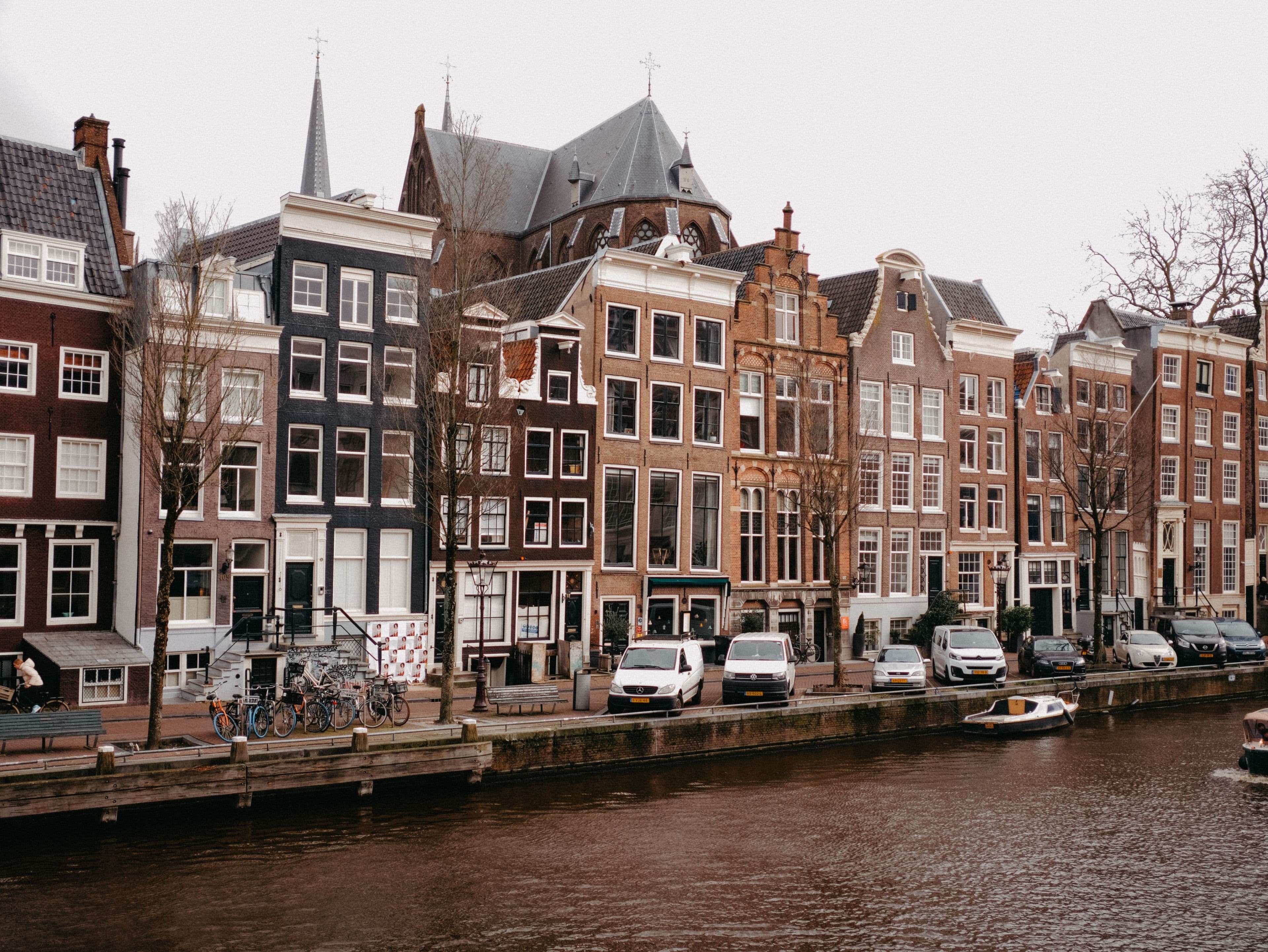 Canal houses along an Amsterdam canal