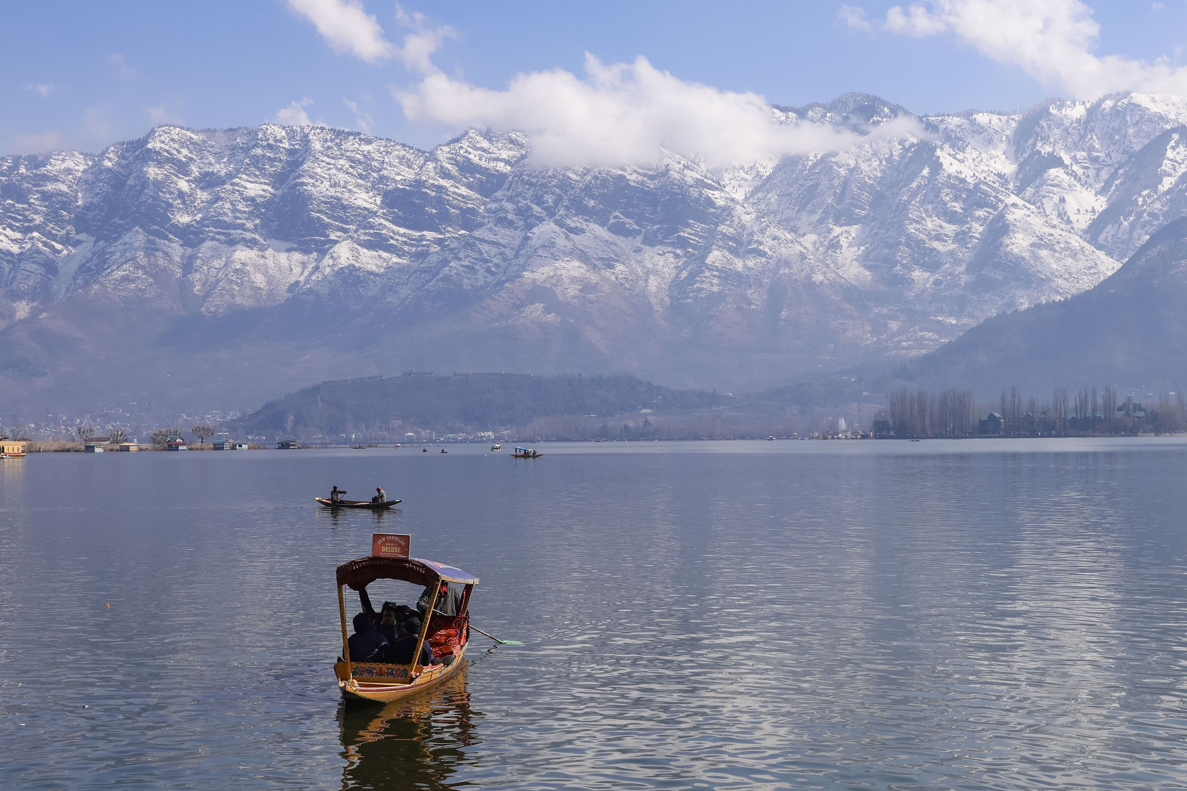 Dal Lake and the mountains, Srinagar
