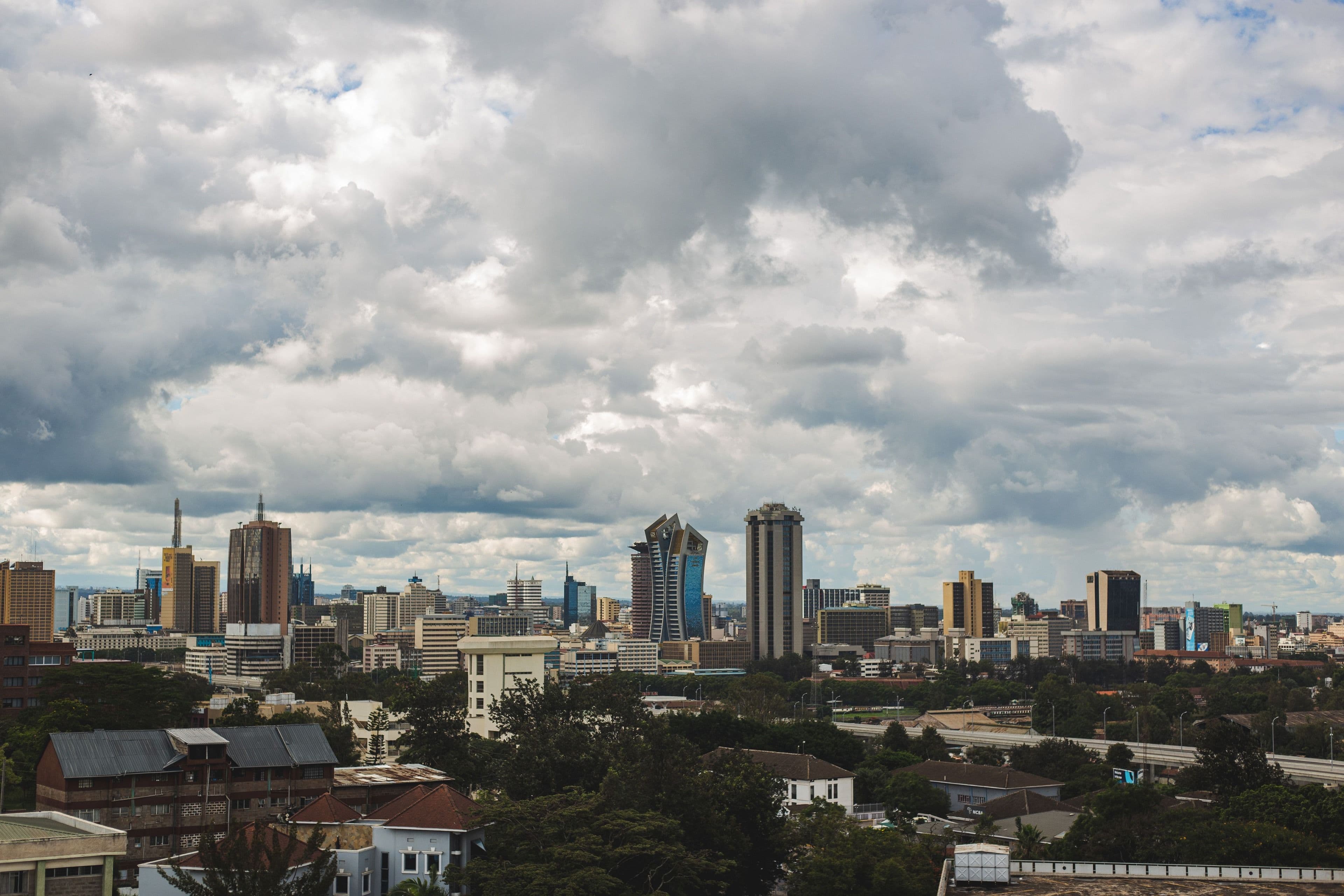 The Nairobi city skyline, Kenya
