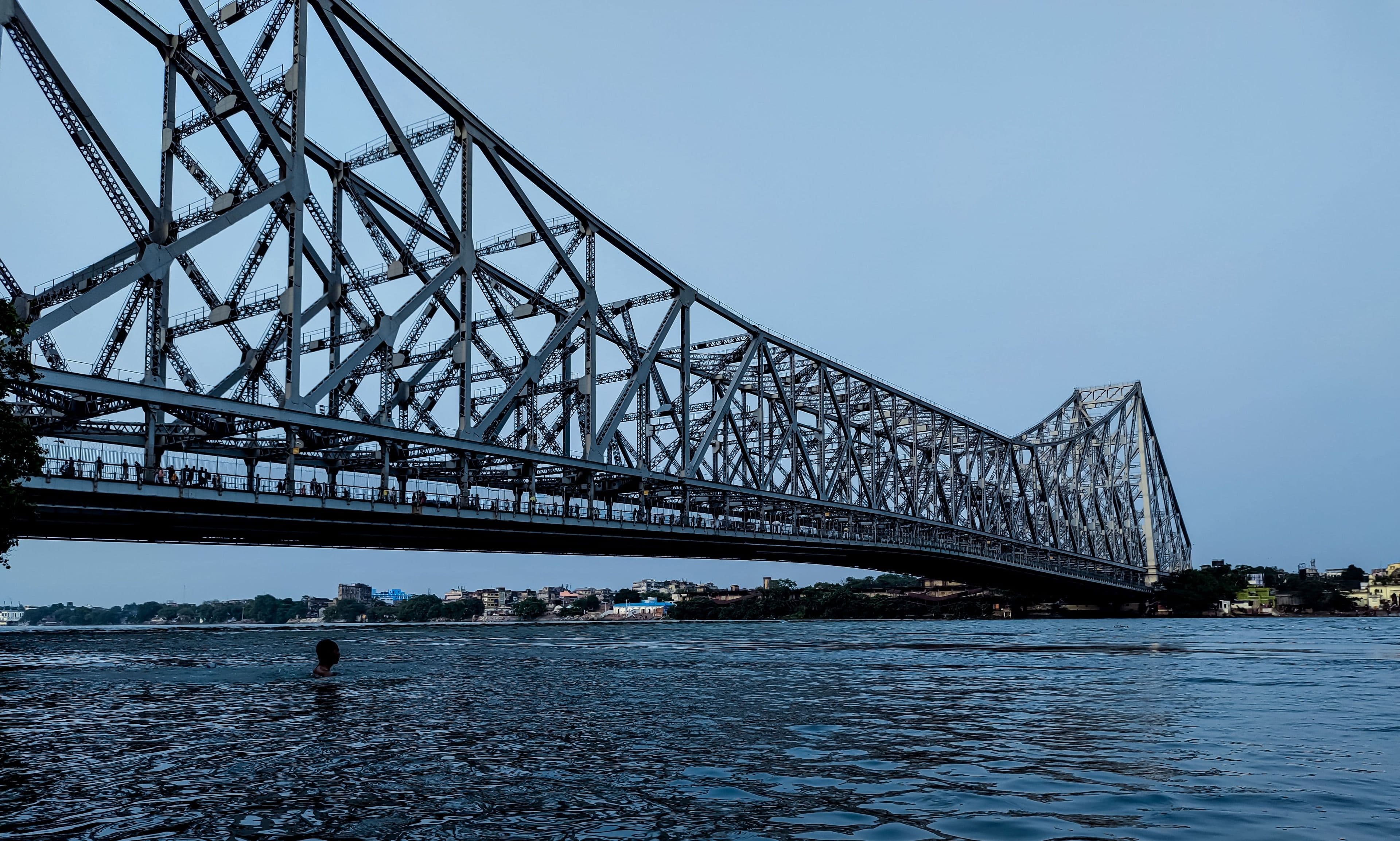 The Howrah Bridge over the Hooghly, Kolkata