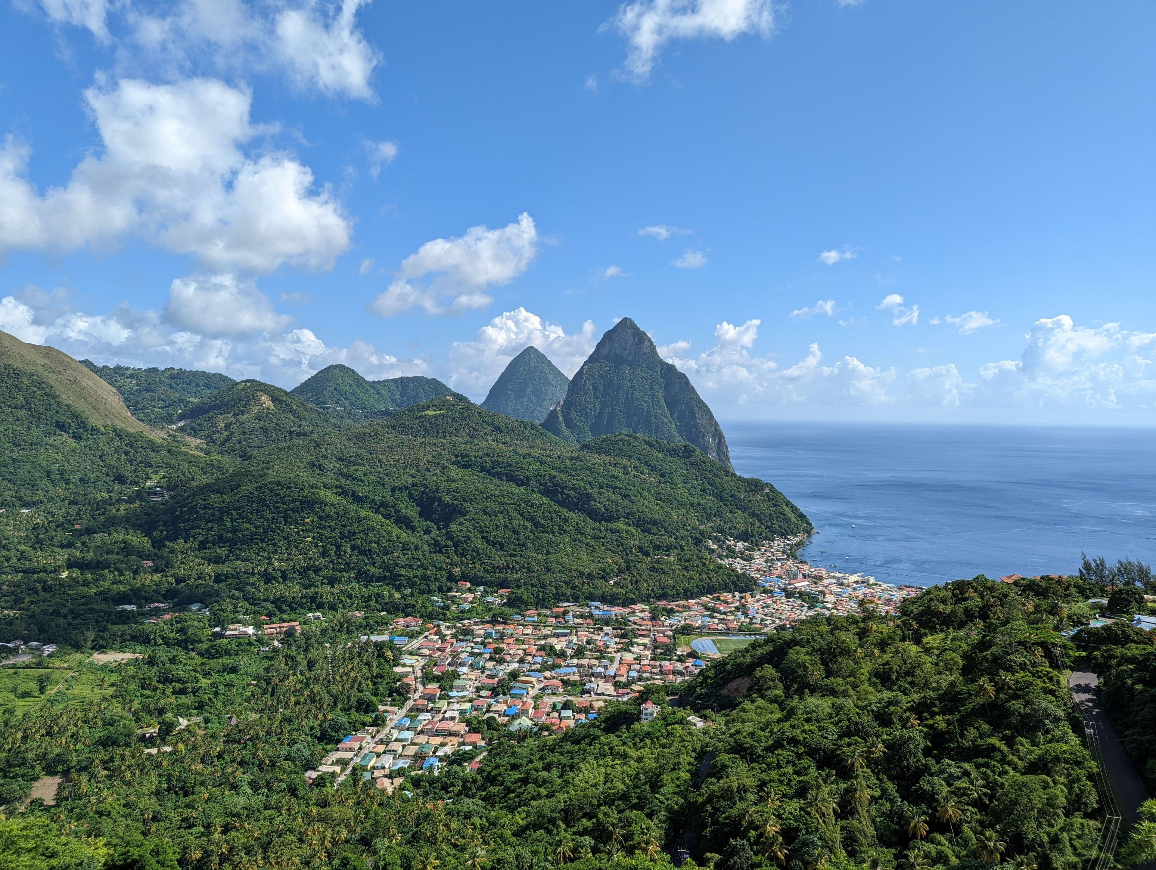 Soufriere and the Pitons