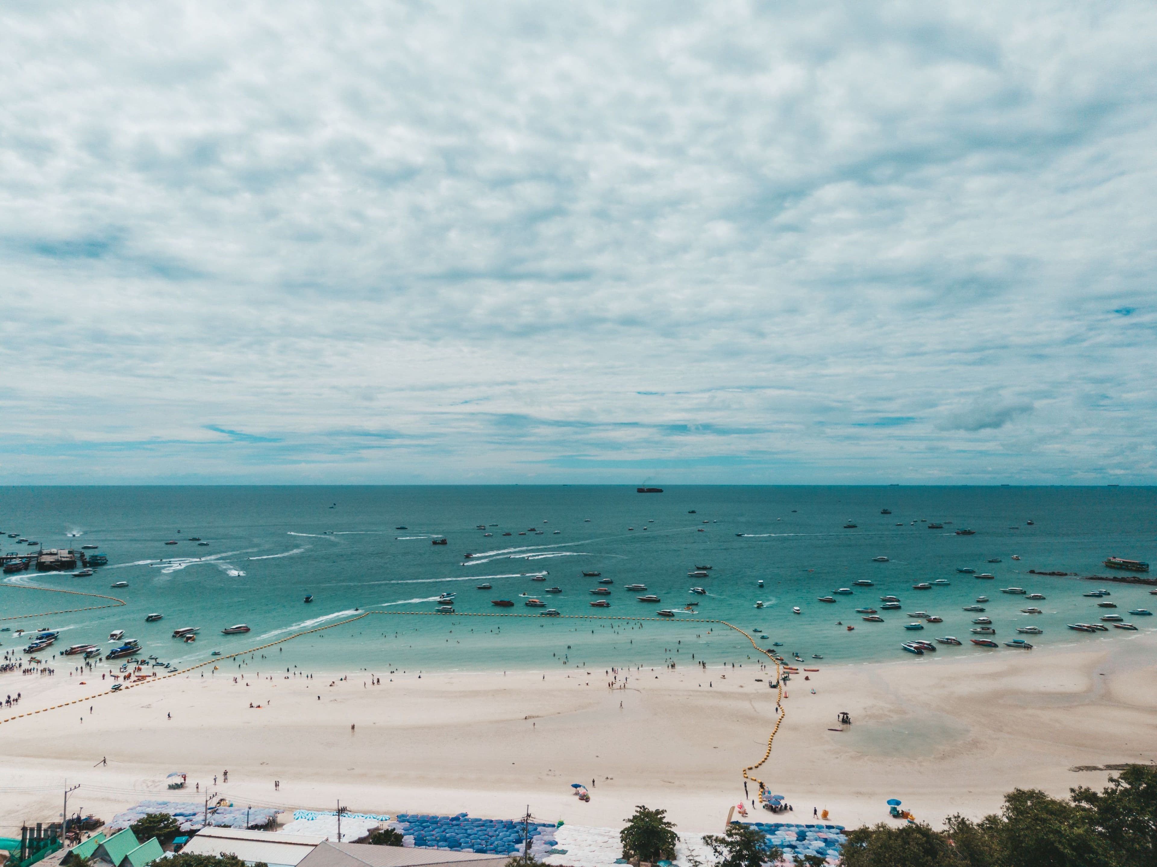 Aerial view of Pattaya beach, Thailand