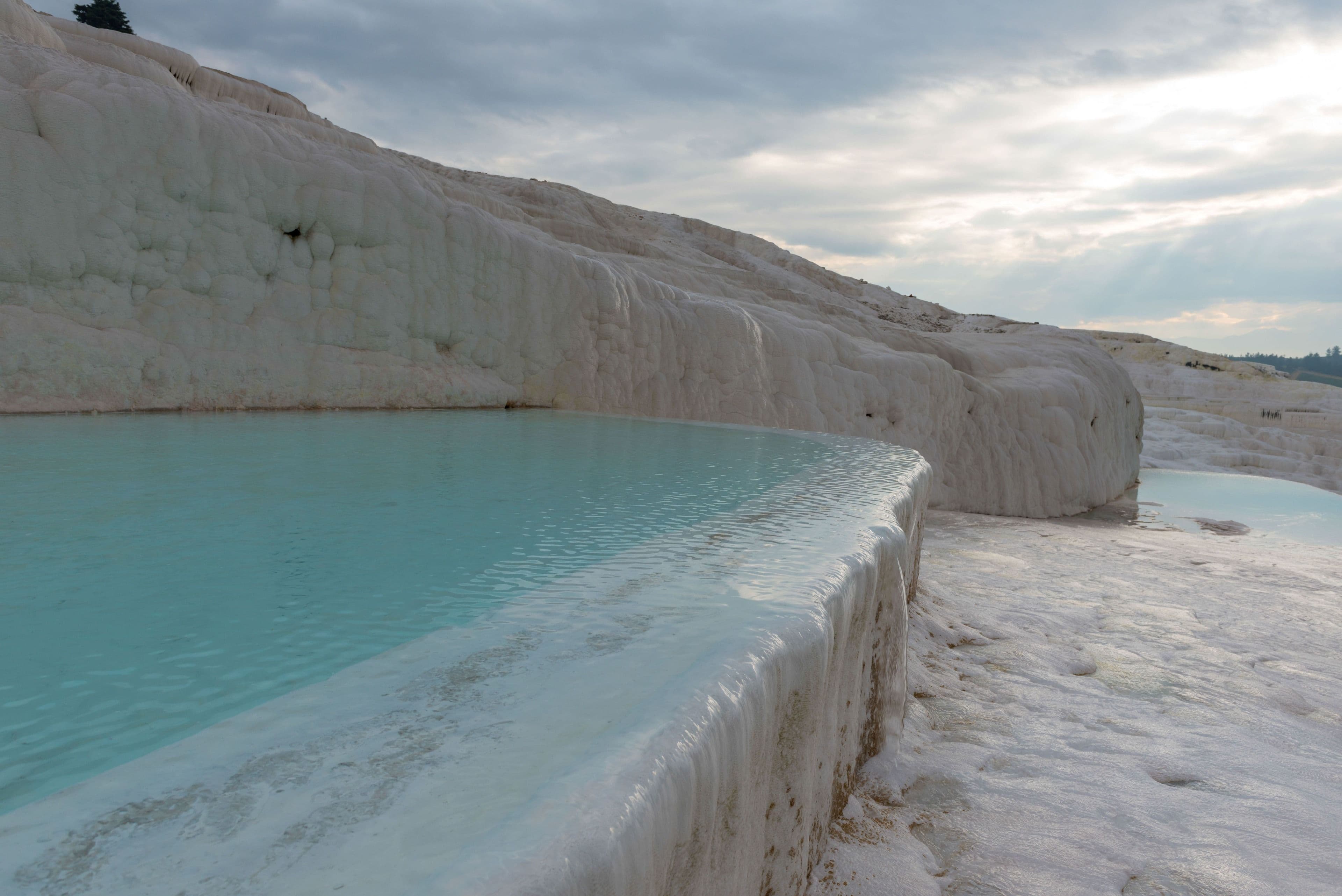 The travertine terraces of Pamukkale