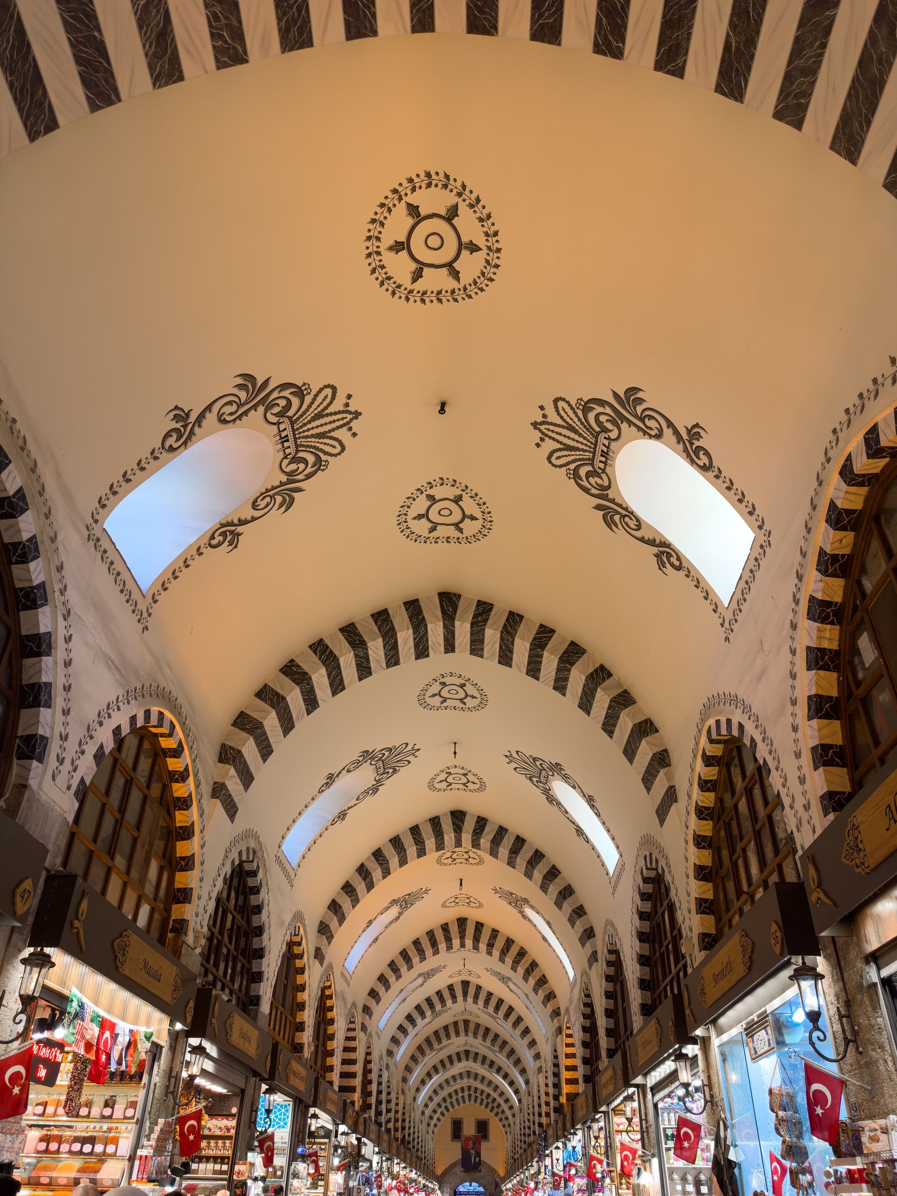 The vaulted arcades of the Grand Bazaar, Istanbul