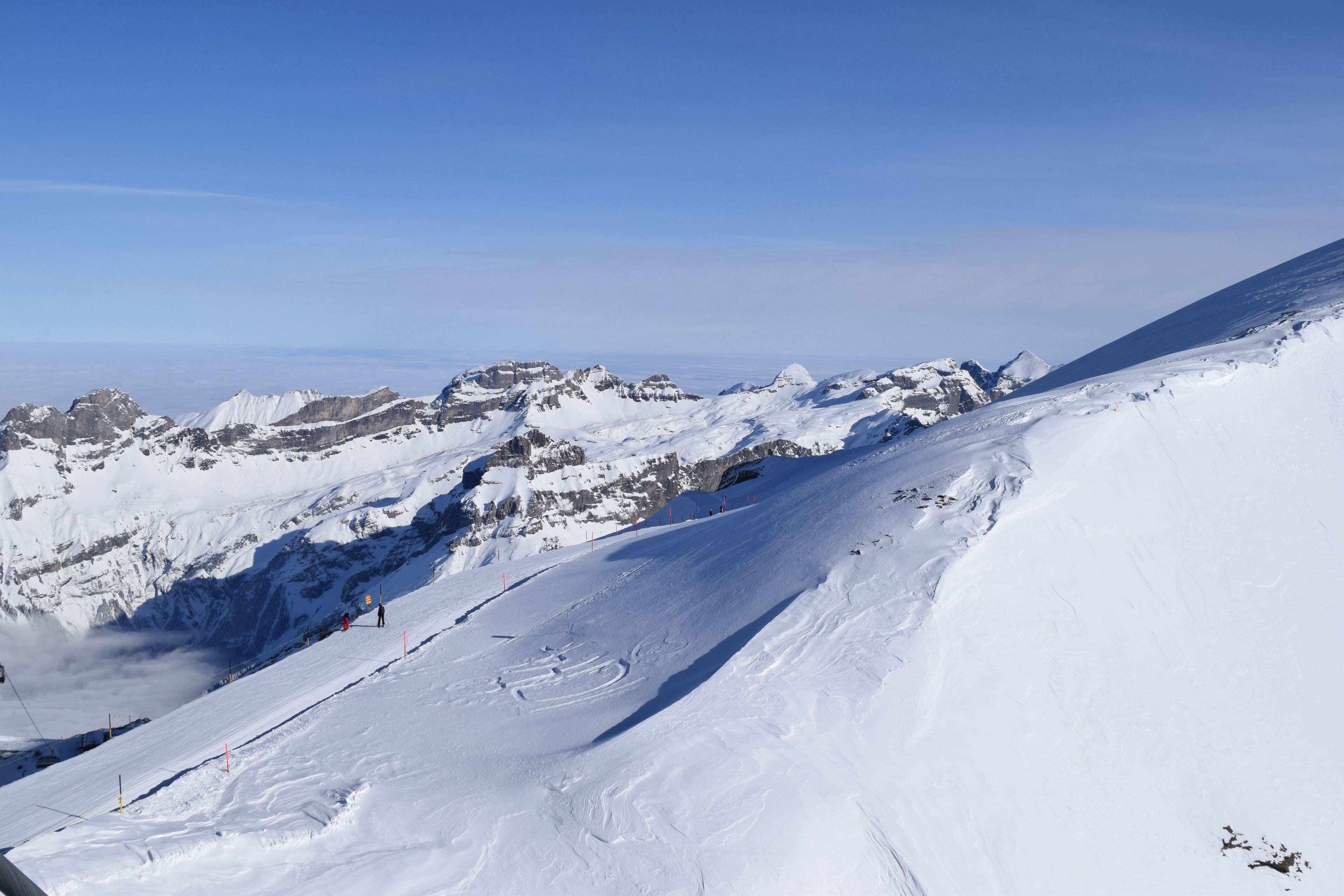 The snowy summit of Mount Titlis