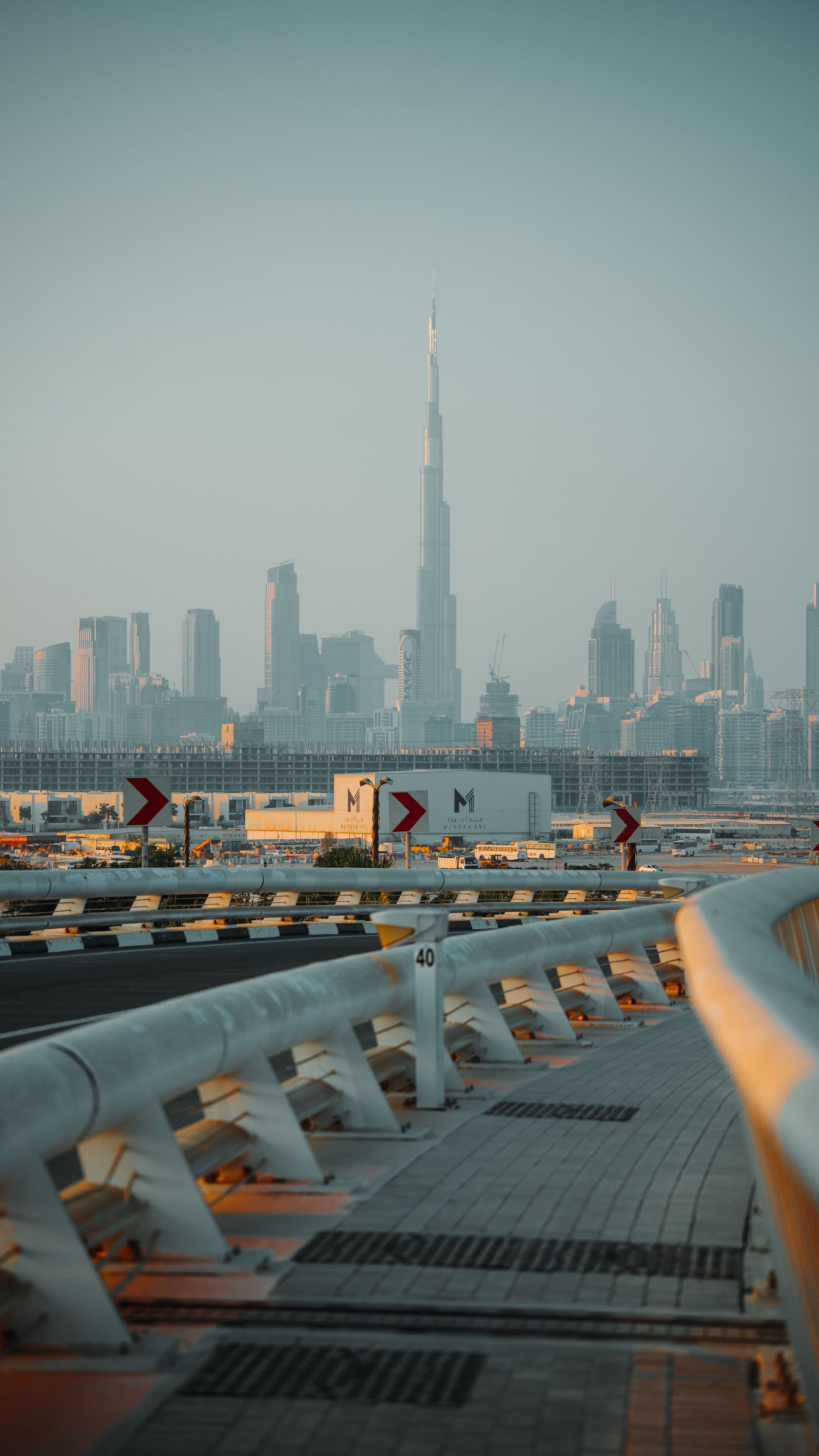The Burj Khalifa rising over Downtown Dubai