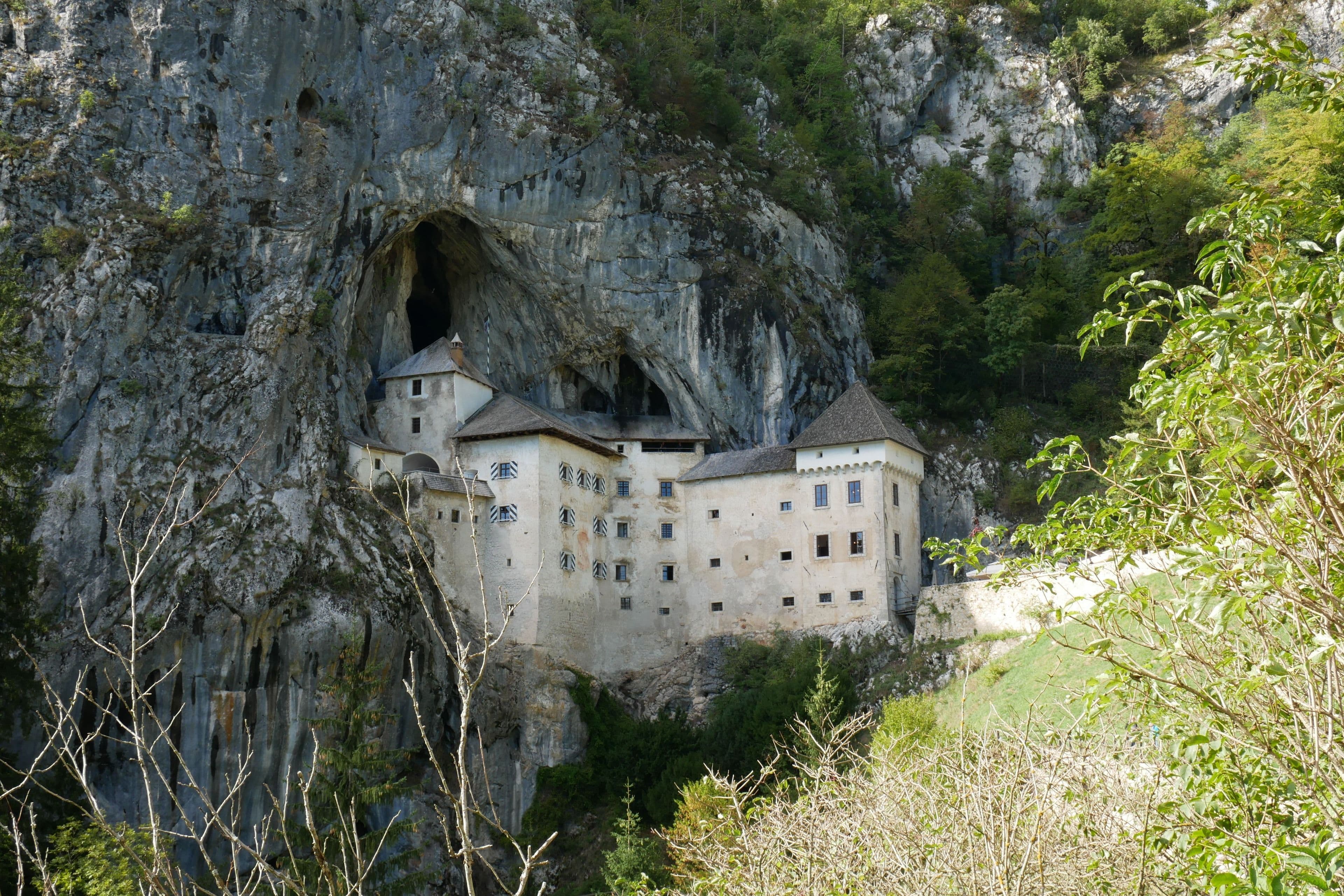 Predjama Castle set into a cliff, Slovenia