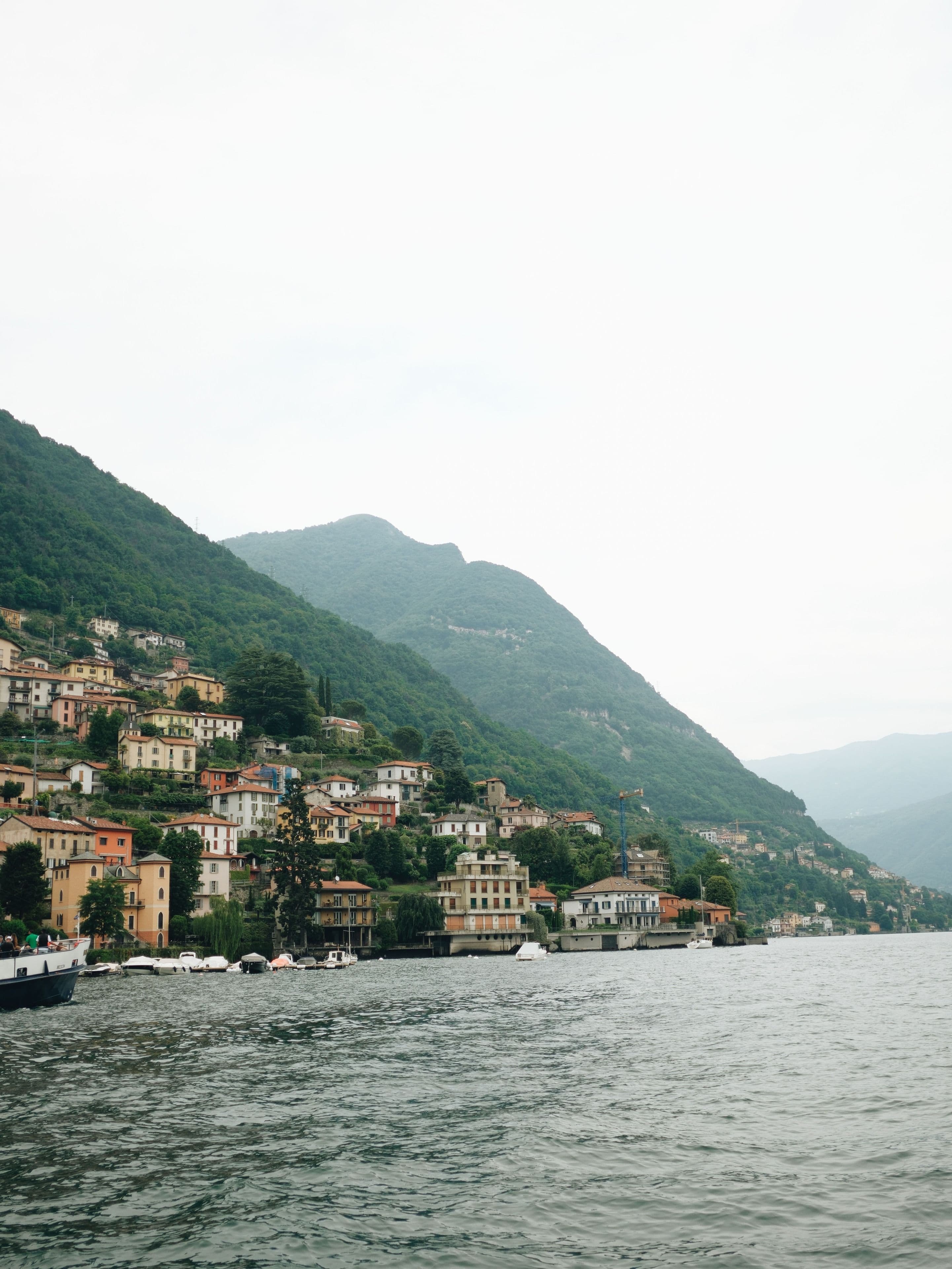 A hillside village on Lake Como, Italy