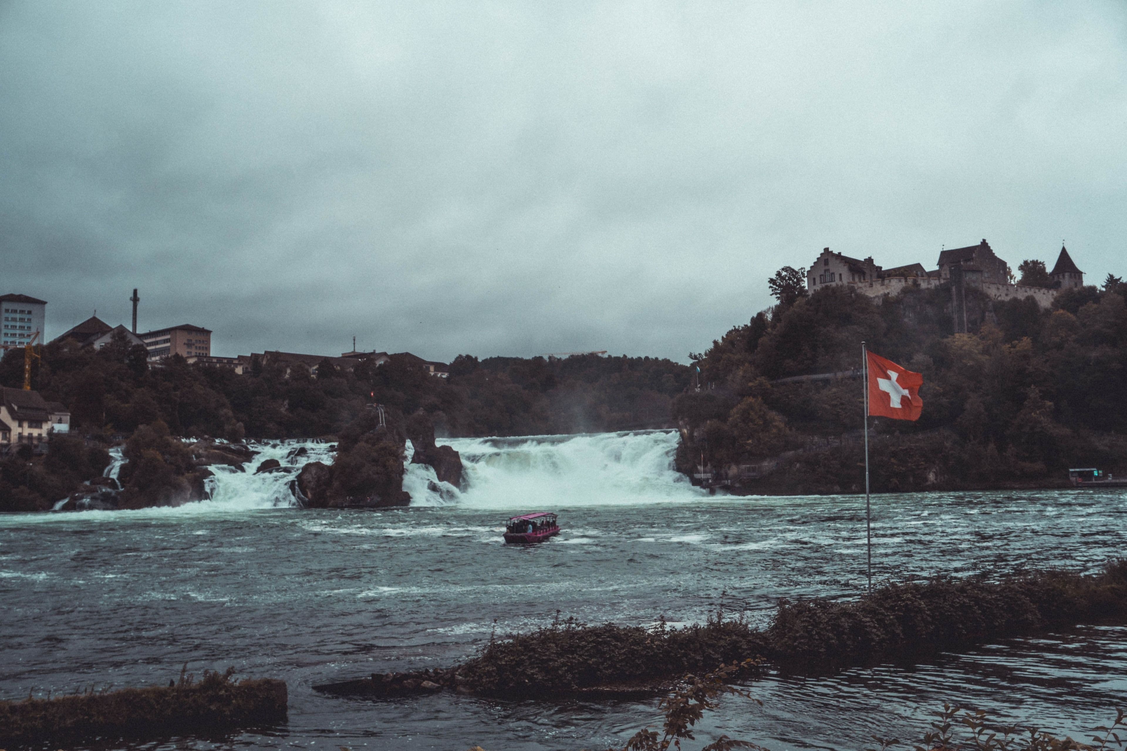The Rhine Falls at Schaffhausen, Switzerland