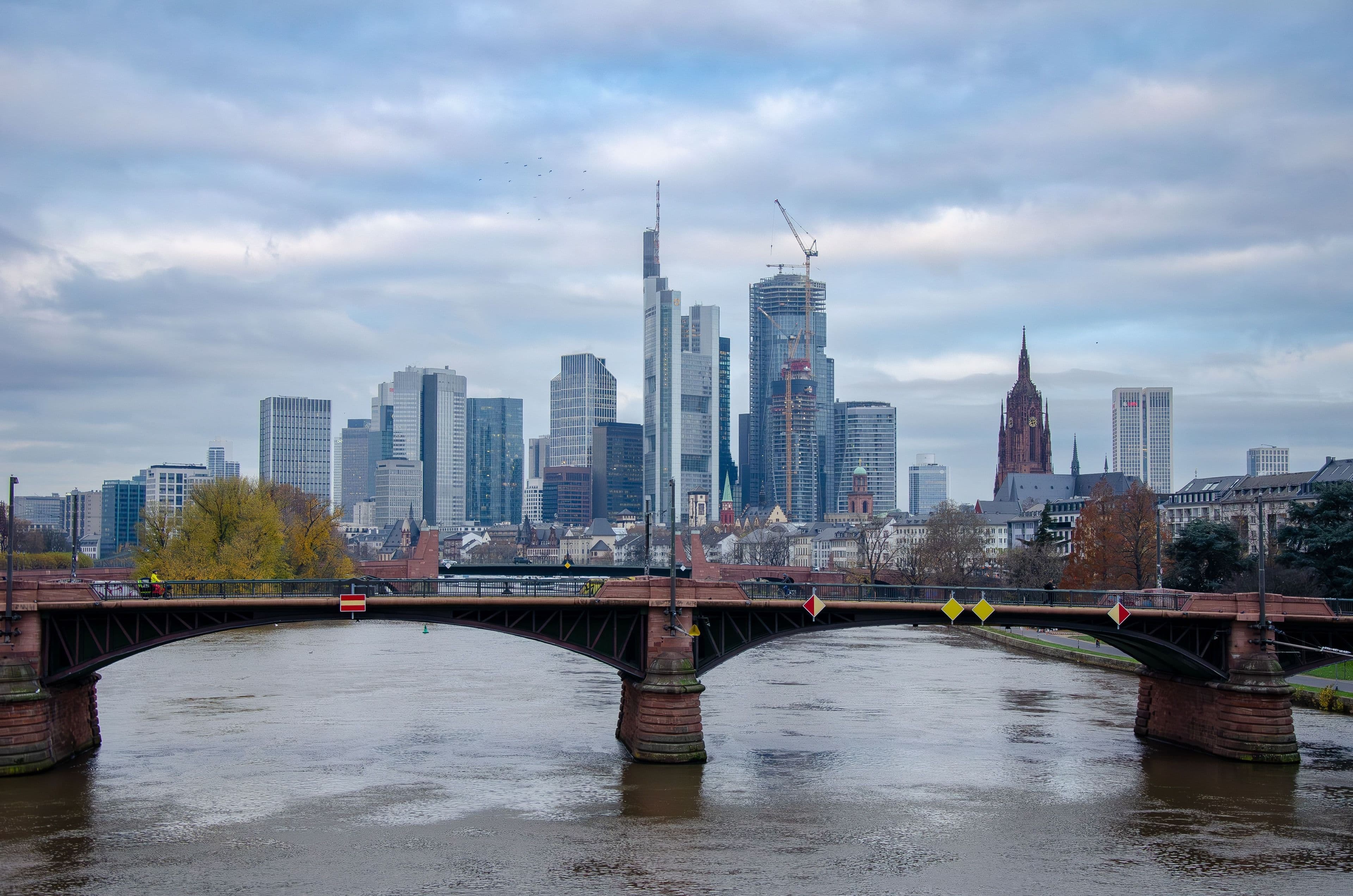 The Frankfurt skyline on the Main