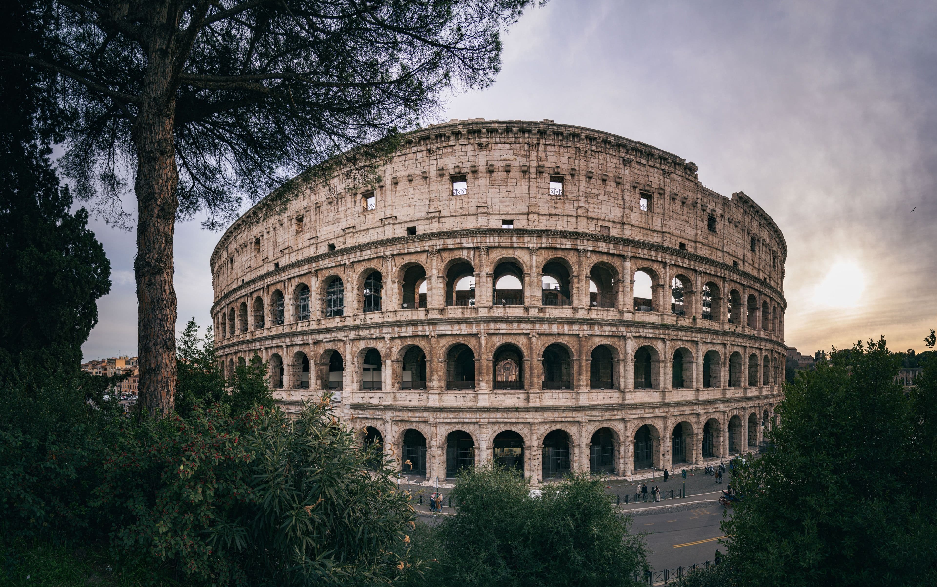 The Colosseum at sunset, Rome