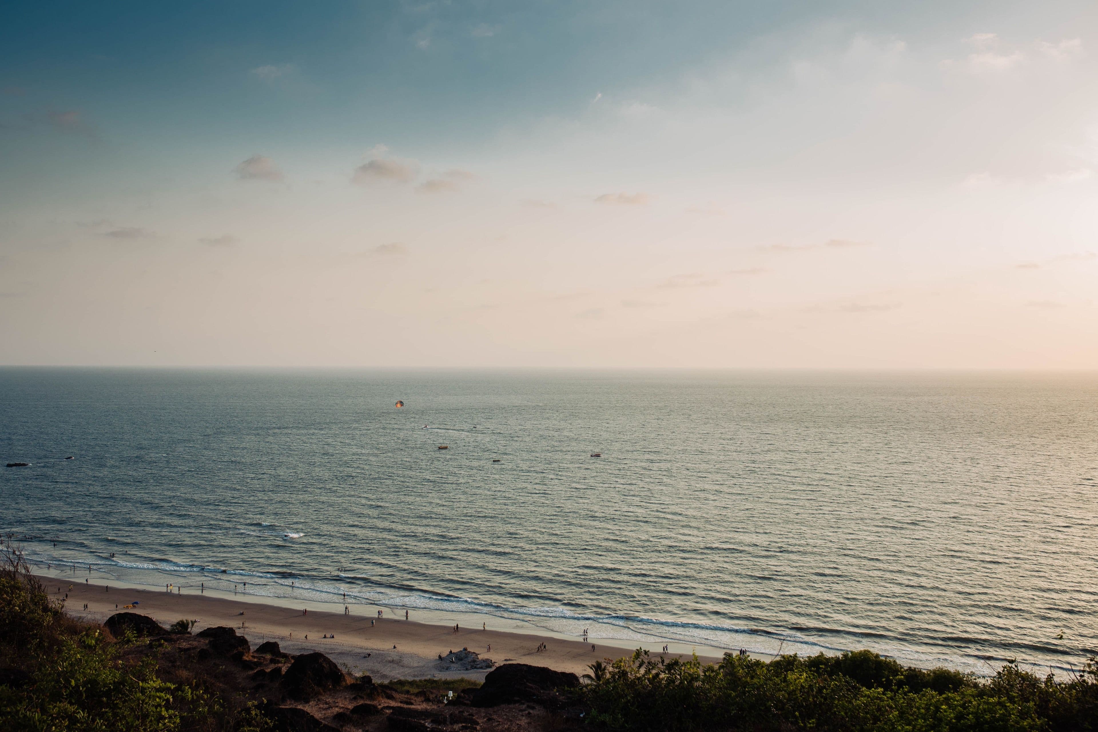 The Goa coastline on the Arabian Sea