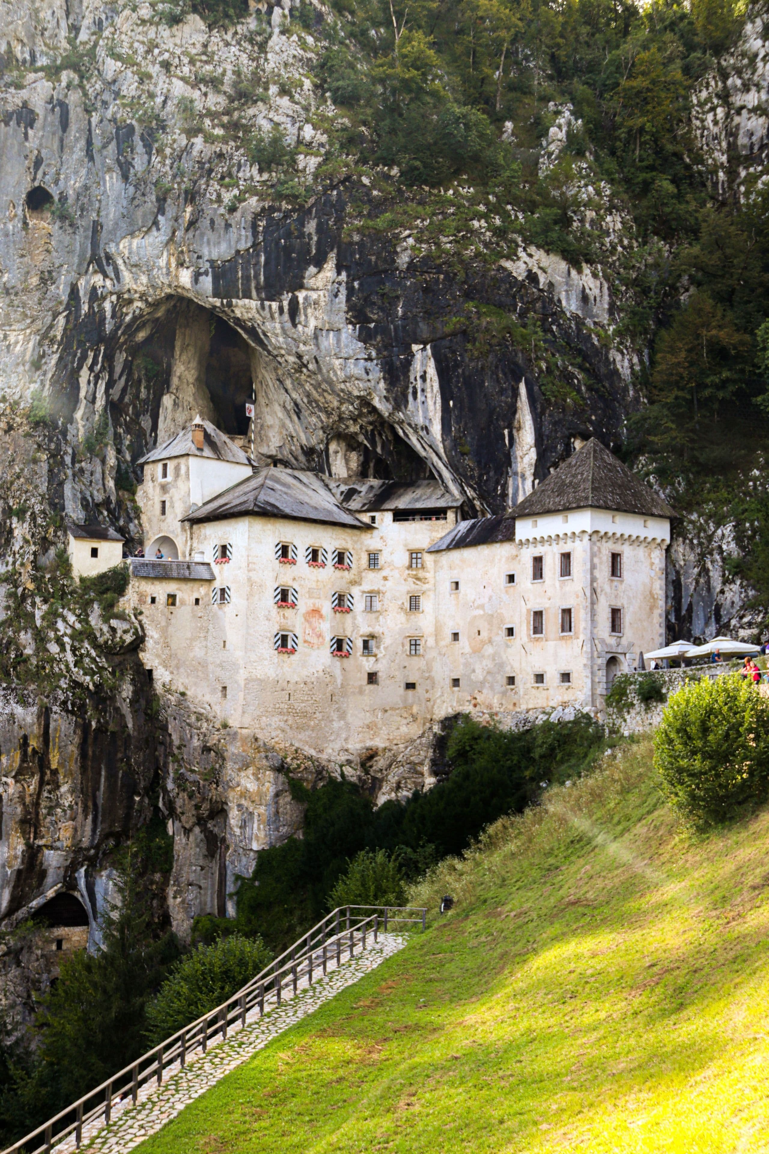 Predjama Castle set into a cliff, Slovenia