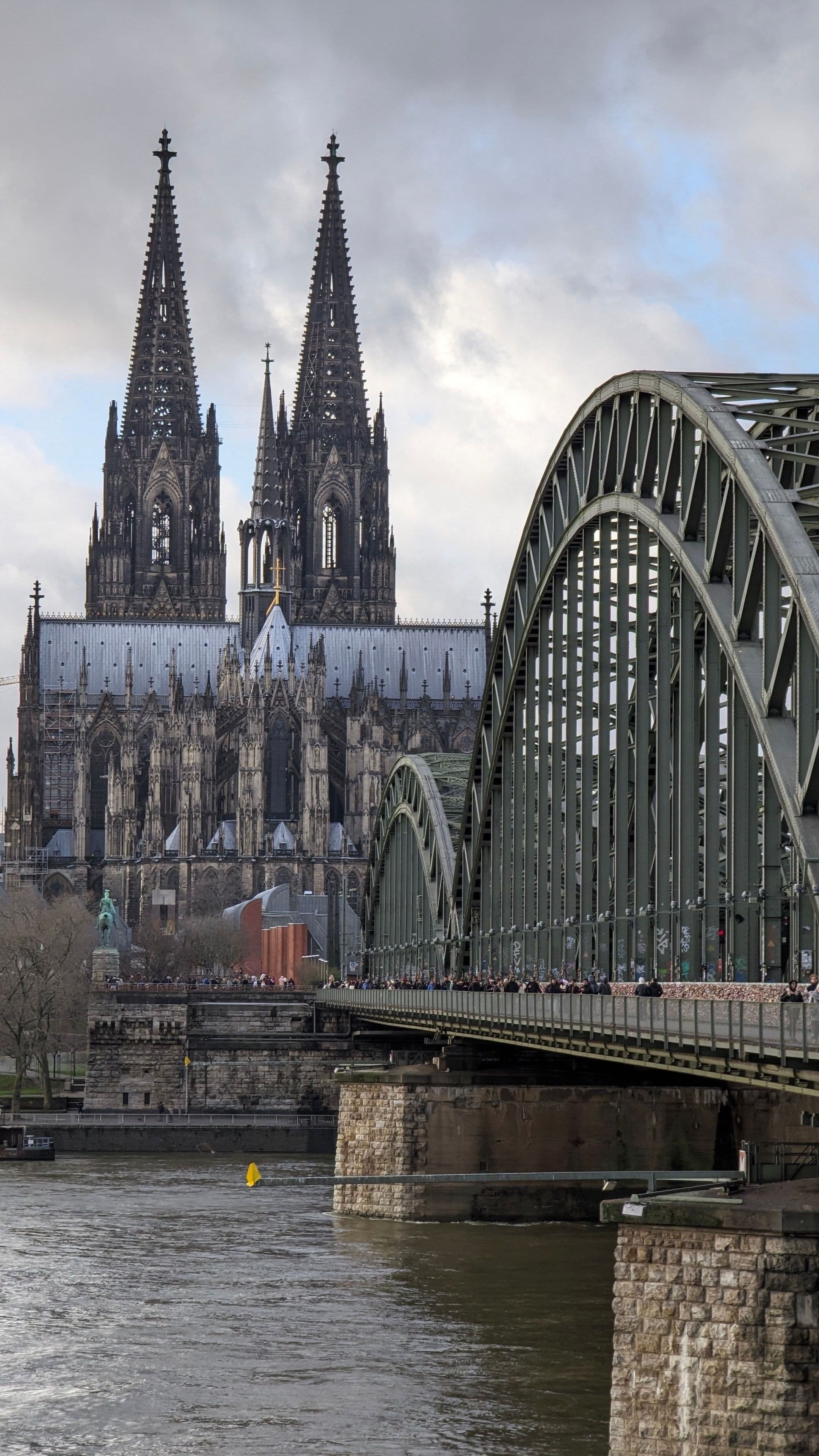 Cologne Cathedral and the Hohenzollern Bridge over the Rhine