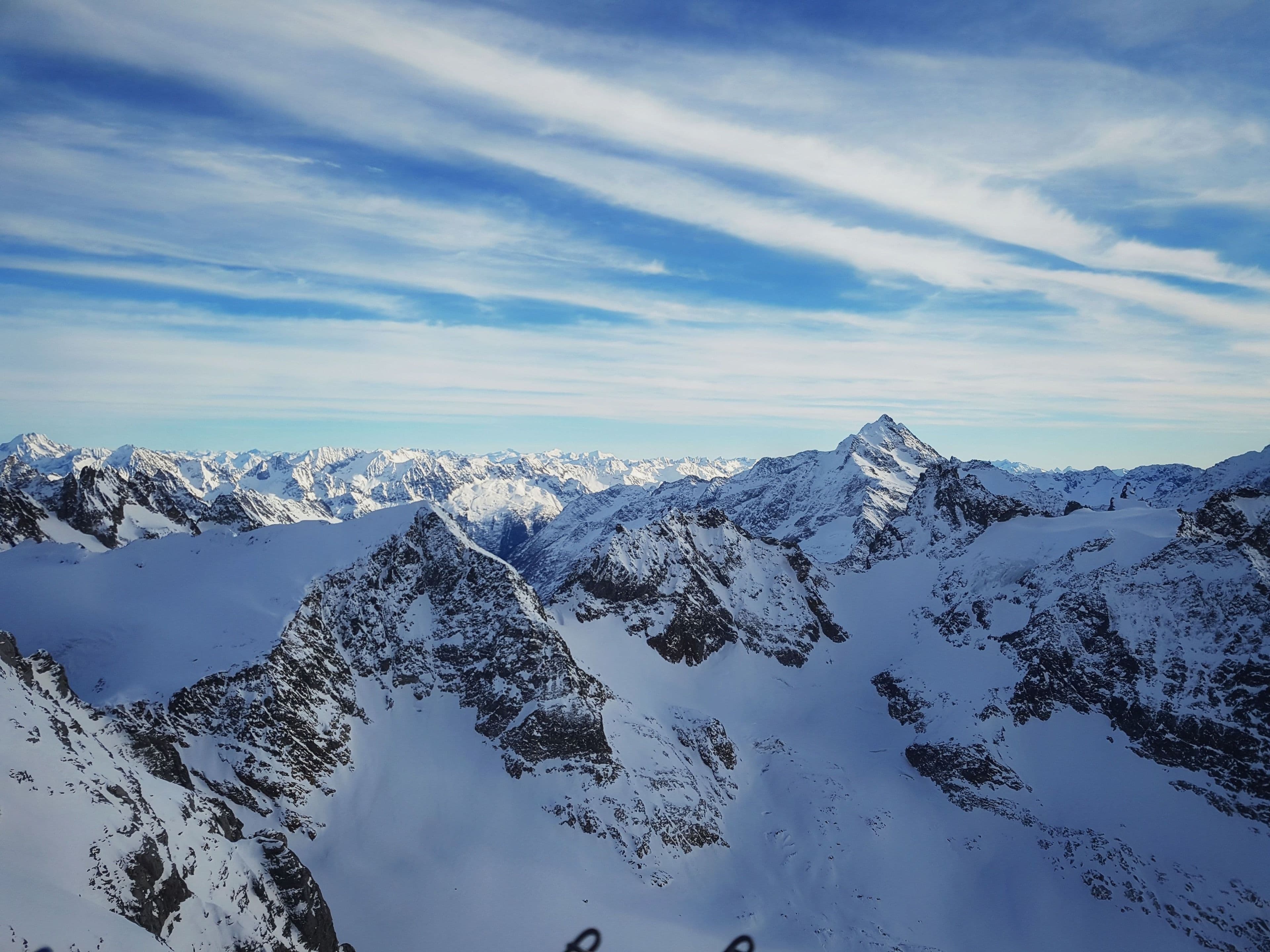Snow-covered peaks of the Central Swiss Alps