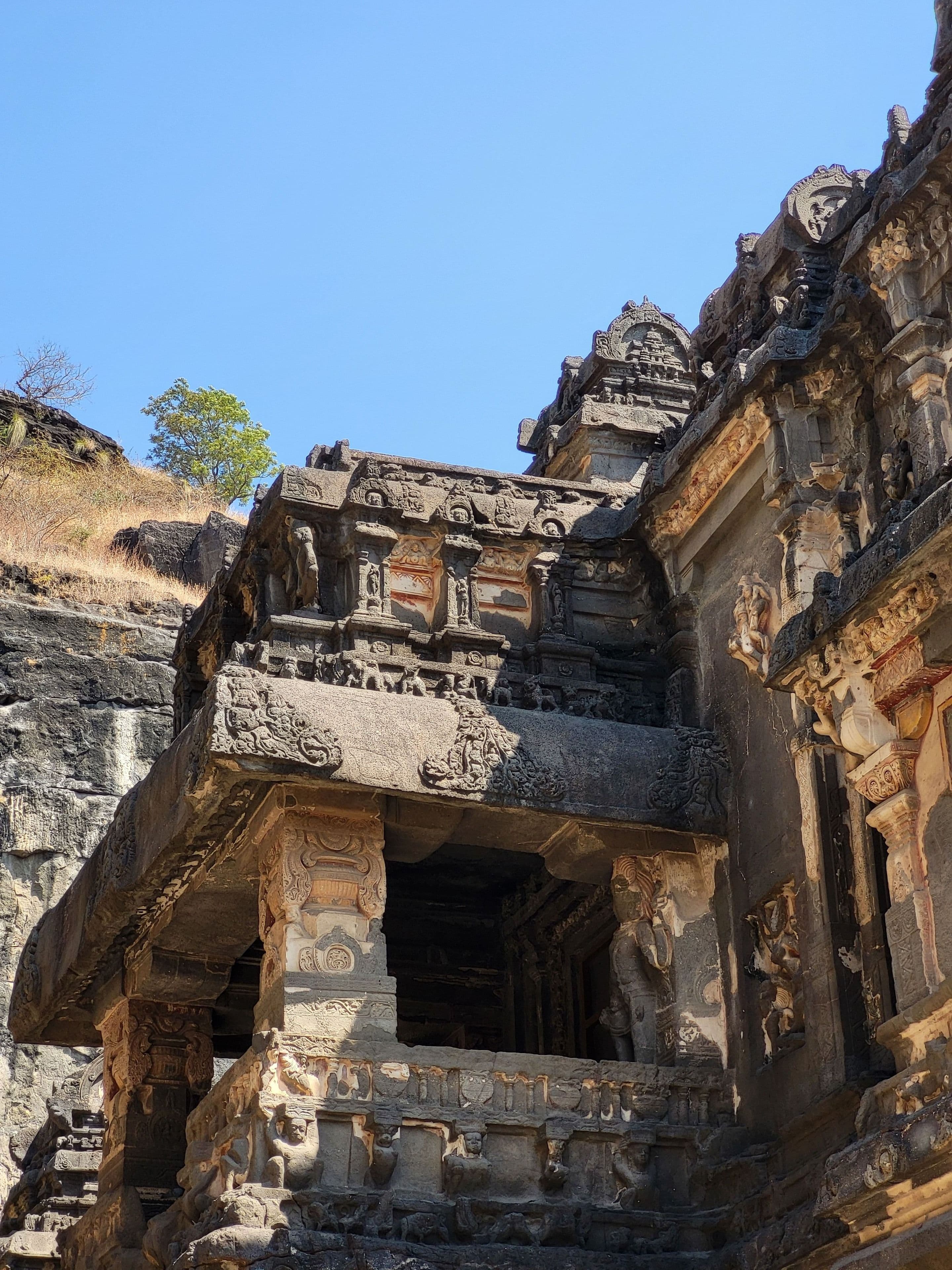 The Kailasa temple at Ellora
