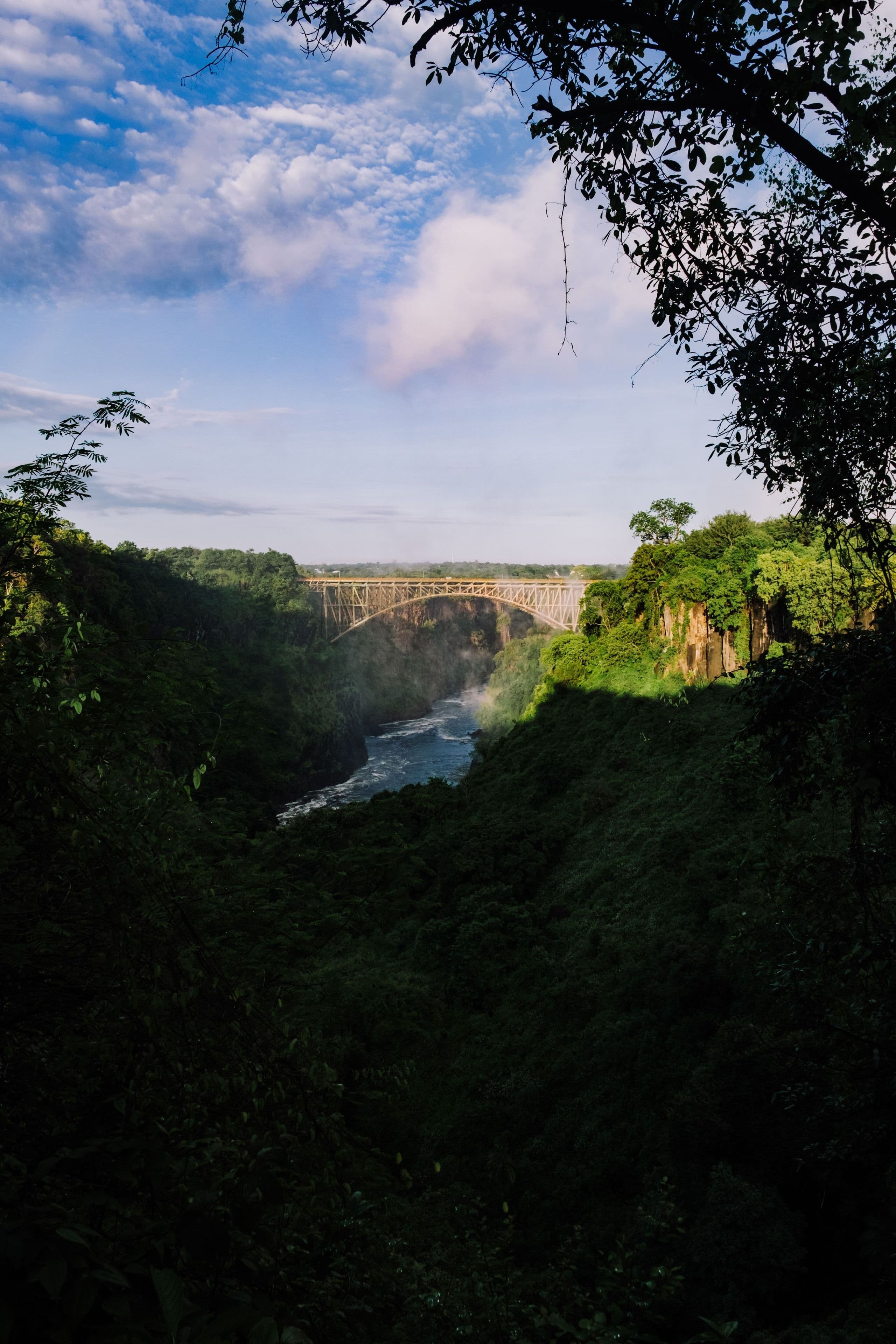 The Victoria Falls gorge and bridge