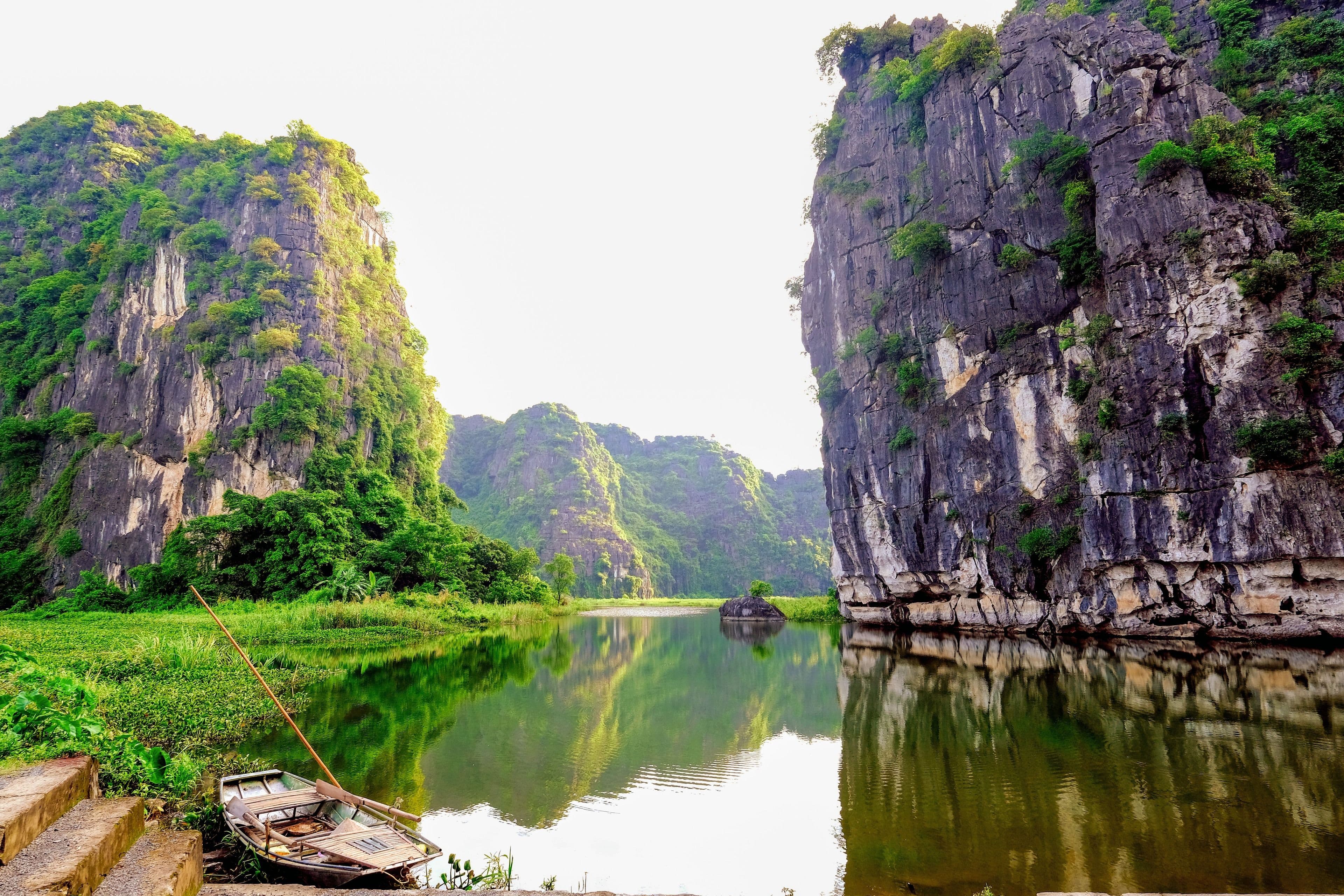 A rowboat at Tam Coc, Ninh Binh