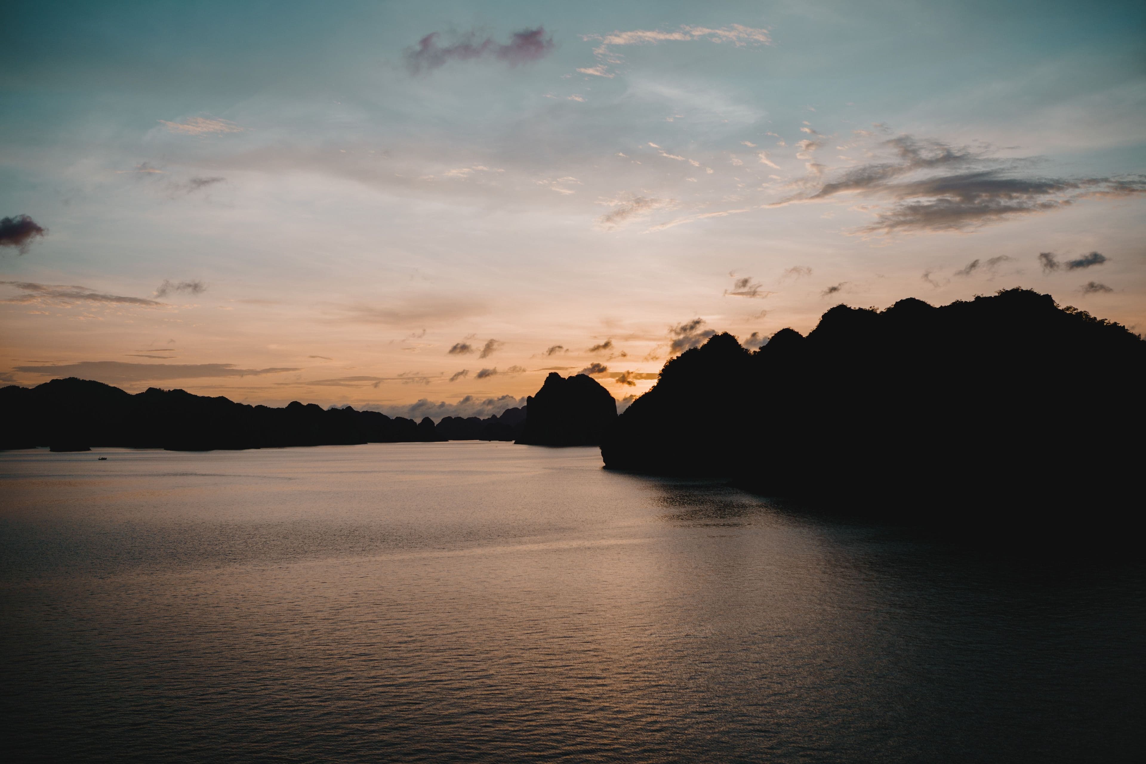 Ha Long Bay at sunset