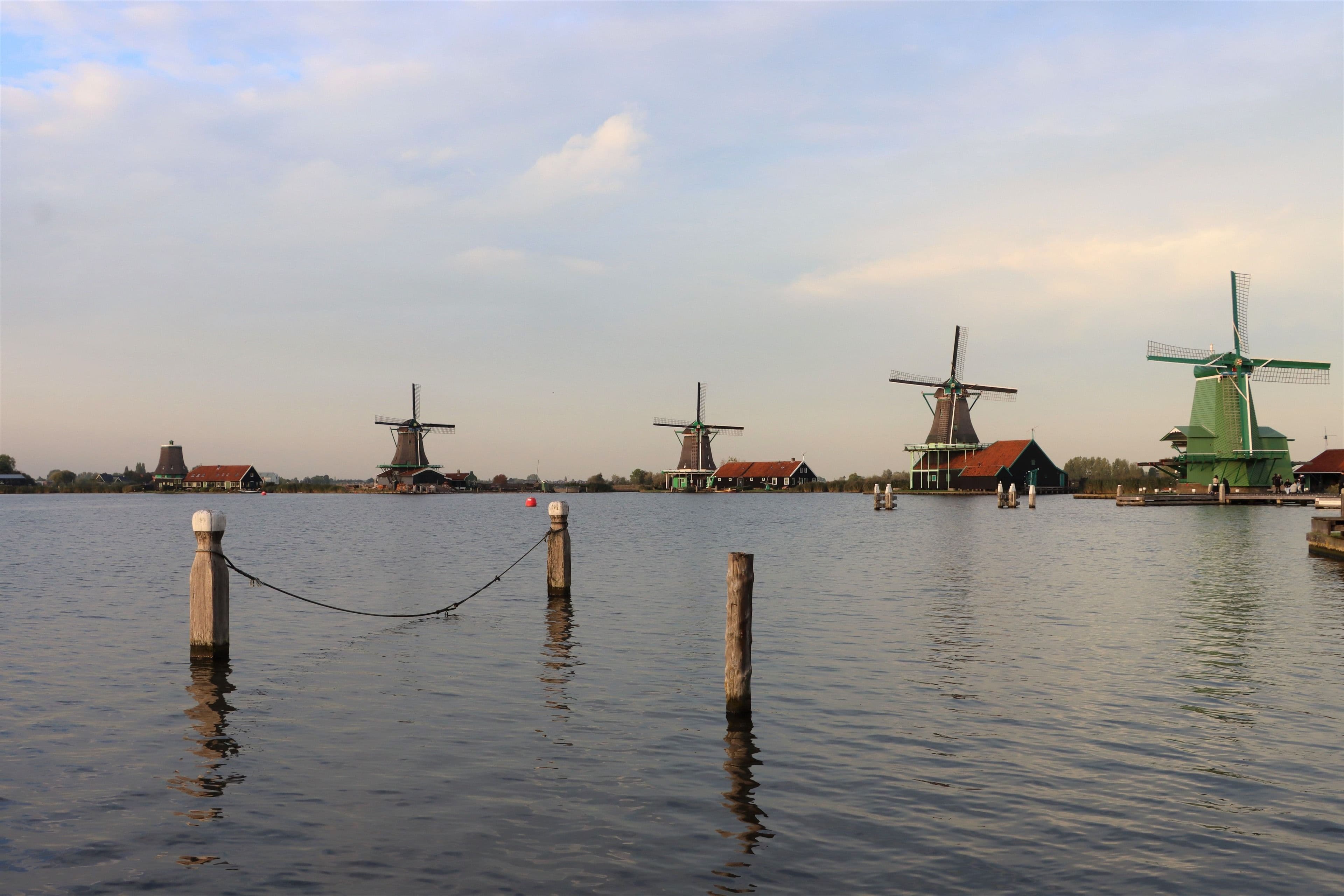 Traditional windmills at Zaanse Schans, Holland