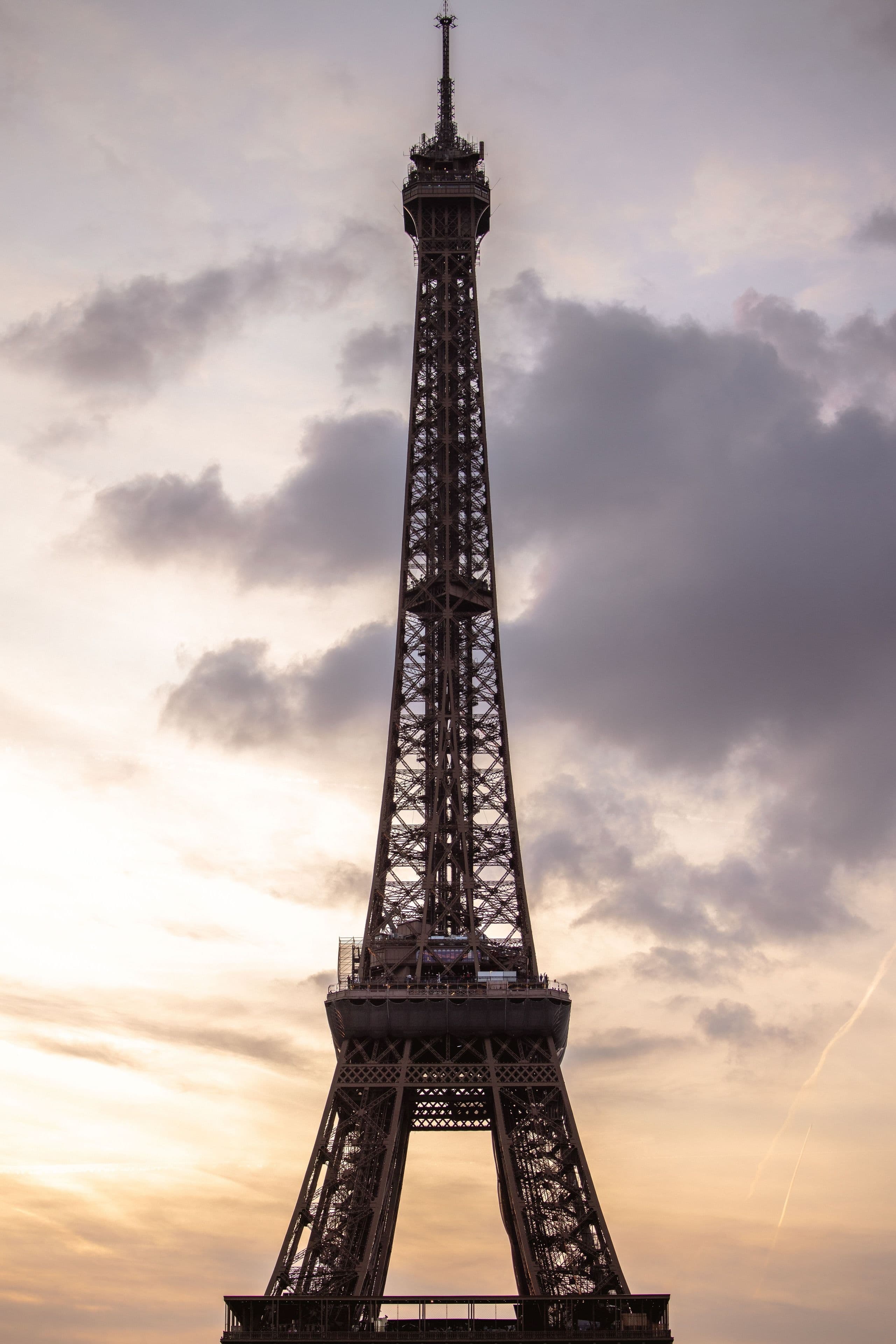 The Eiffel Tower at sunset, Paris
