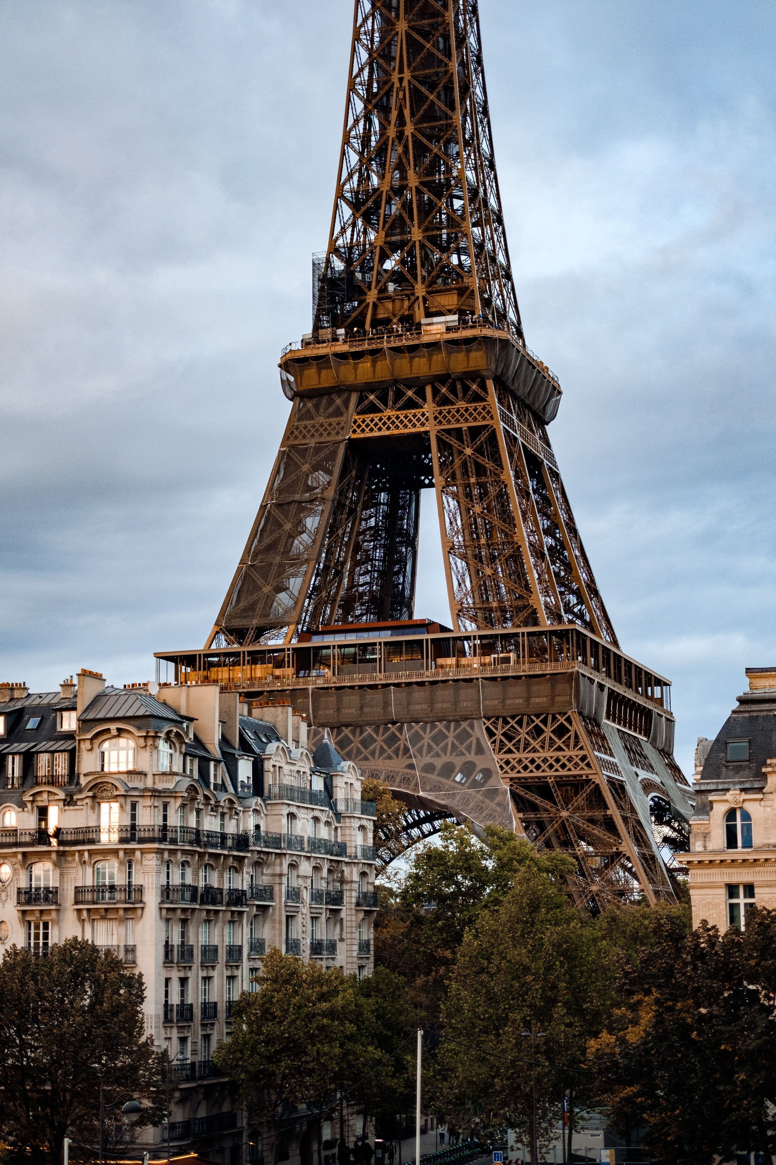 The Eiffel Tower rising over Paris